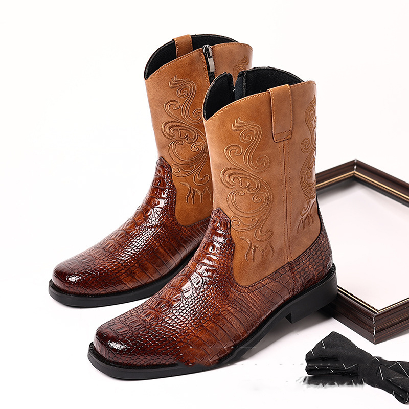 Men's Crocodile-Print Leather  - Men Shoes Classic review and price