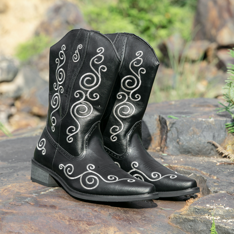 Men Embroidered Western Boots  - Men Shoes Classic review and price